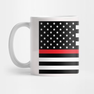 US Flag "Fire Fighter" B&W Mug